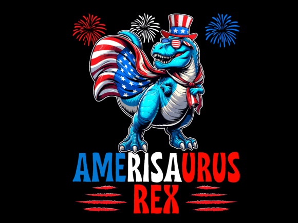 Amerisaurus Rex 4th of July Vector T-Shirt Designs