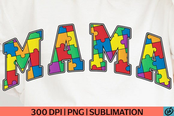 Autism Mama Puzzle PNG for T-Shirt Designs and Graphics