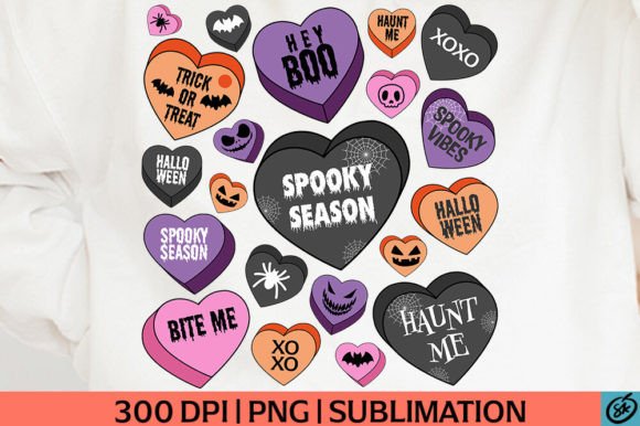 Candy Heart Halloween PNG: Perfect for T-Shirt Designs and Graphics