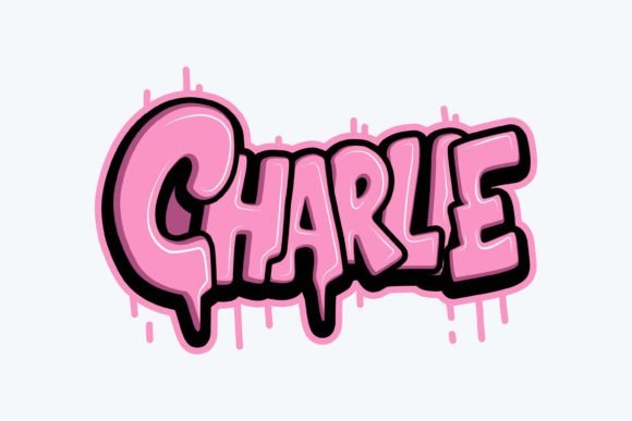 Charlie: Bold Graffiti Typography for T-Shirt Designs