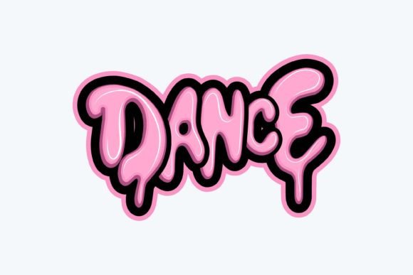 Dance: A Bold Graffiti Typography for T-Shirt Designs
