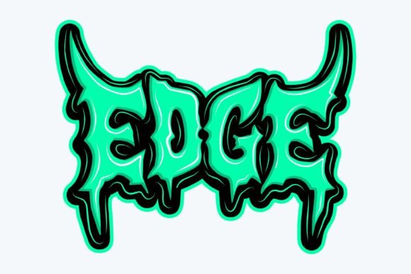 Edge: Bold Graffiti Typography for T-Shirt Designs