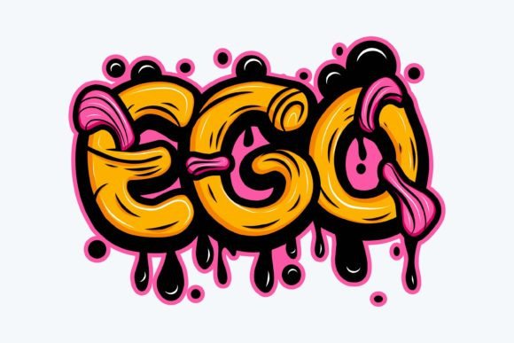 Ego: Bold Graffiti Graphics for T-Shirt Designs