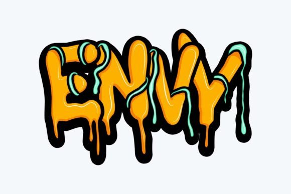 Envy: Bold Graffiti Typography for T-Shirt Designs