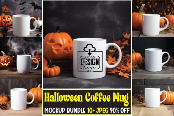 Halloween Graphics: Coffee Mug Mockups for Publishers