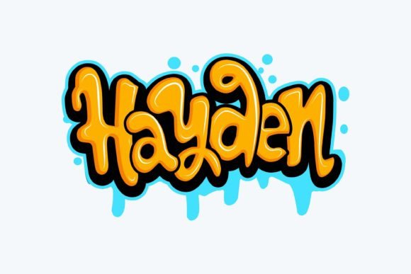 Hayden: Bold Graffiti Graphics for T-Shirt Designs