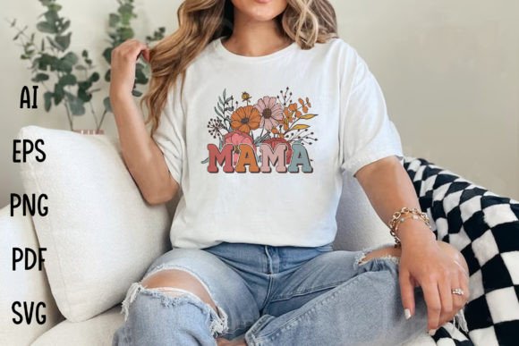 Retro Flower Mother's Day Sublimation PNG