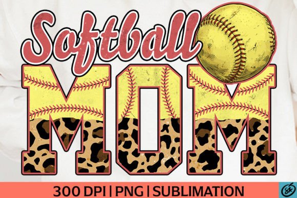 Retro Softball Mom PNG: A Versatile Graphic for Local Brands