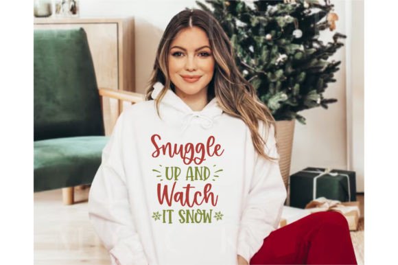 Snuggle Up and Watch It Snow: A Perfect Graphic for T-Shirt Designs