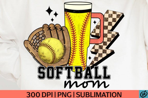 Softball Mom PNG for Embroidery Projects