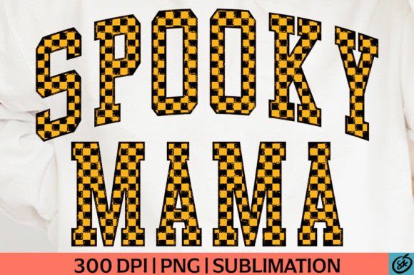 Spooky Mama Checkered PNG: Perfect for T-Shirt Designs and Graphics