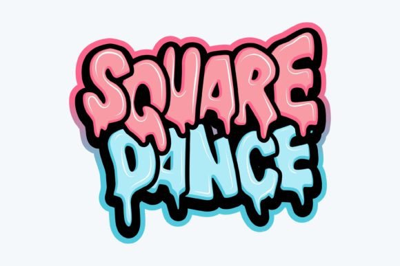 Square Dance: A Bold Graffiti T-Shirt Design for Graphics