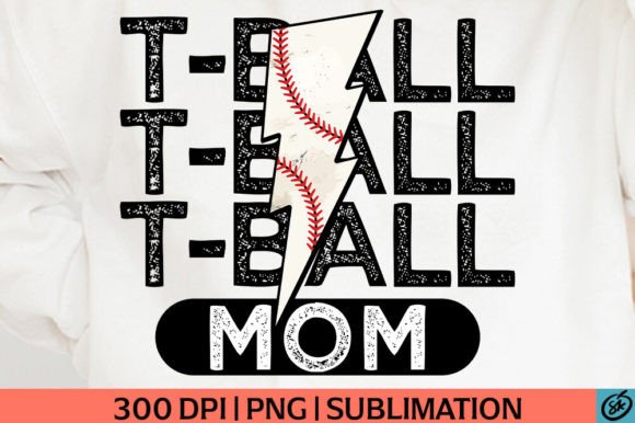 T-Ball Mom Lightning Bolt: A Zesty Embroidery Design
