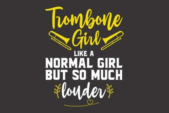 Trombone Girl Graphics: A Unique Illustration for Creative Projects