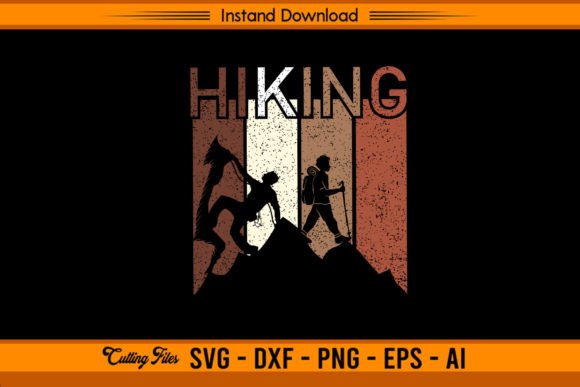 Vintage Hiking Graphics for T-Shirt Designs